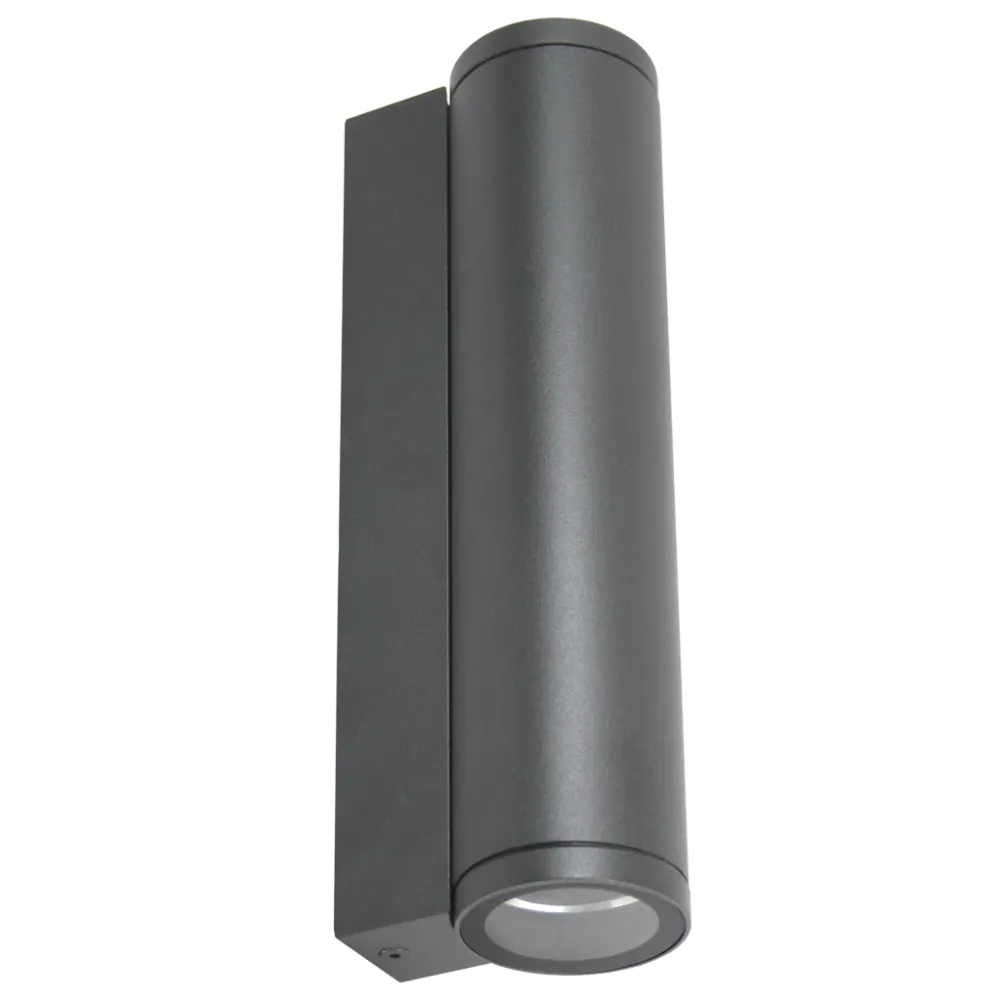 Επίτοιχο φωτιστικό Flex Ανθρακί IP44 2xGU10 MAX 35W h26.2xd6CM