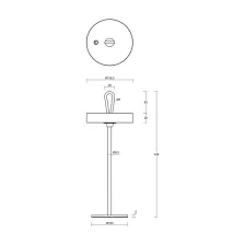 Επιτραπέζιο Κινητό Φωτιστικό Ginko 3W IP54 Corten(Sandy) 3000K 4000mAh h35d12.cm base 10cm Dim USB-C
