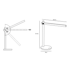 Επιτραπέζιο Domo Max8W Μαύρο 3000K/4000K/6000K 3CCT Change 230V h42.5d40.5cm 3 Step Dim 1.8m Adaptor
