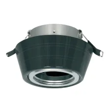 Χωνευτό Φωτιστικό Μαύρο Γυαλί-Αλουμίνιο SC-735 R d8cm Κοπή 7.7cm