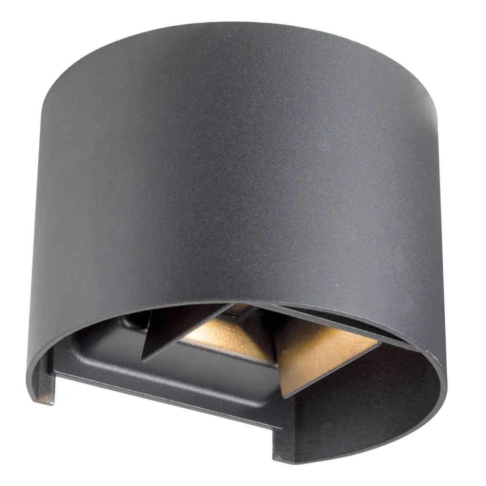 Επίτοιχο Στεγανό Φωτιστικό Gap Ανθρακί IP44 2X4W 3000K 0-110⁰