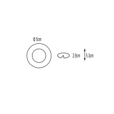 Χωνευτό Φωτιστικό Beam Led Λευκό 3W 3000K 10°  IP44 (Χωρίς Τροφοδοτικό) h5.3d3.5cm Κοπή 2.9cm