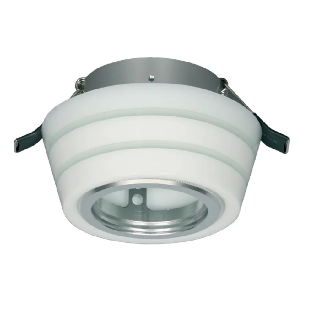 Xωνευτό φωτιστικό Λευκό Γυαλί-Αλουμίνιο SC-735 R d8cm Κοπή 7.7cm