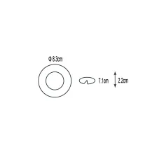 Χωνευτό κινητό φωτιστικό Rol 2 GU10 Nickel Ματ d8.3h2.2cm