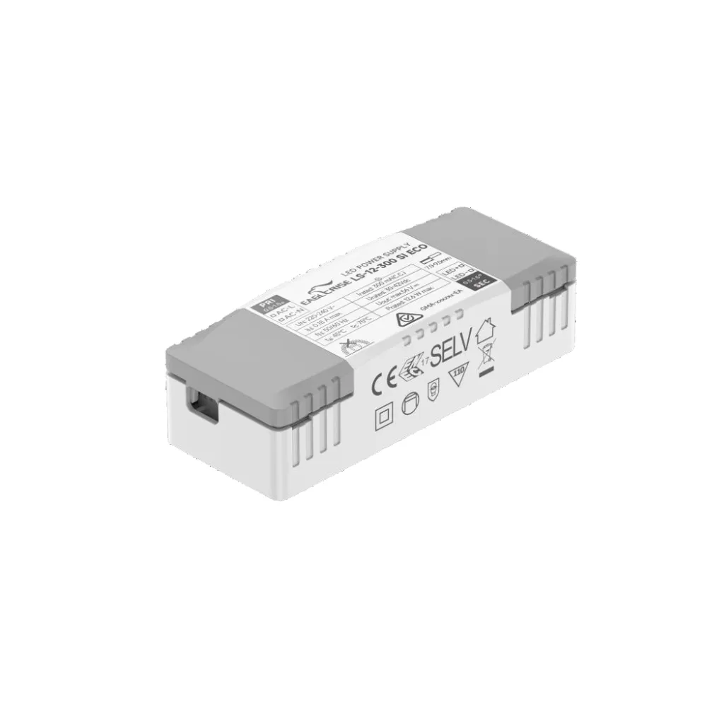 Tροφοδοτικό 12W 300mA OUT:30-42VDC IN:198-264VAC Eaglerise h92w36d25mm@