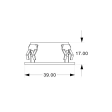 Trim Πλαίσιο Tera Μαύρο (Sandy) d3.9h1.7cm (για 6W Φωτιστικό)