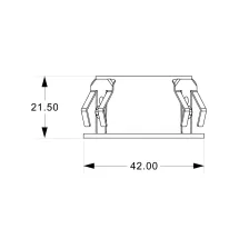 Trim Πλαίσιο Tera Λευκό (Sandy) d4.2h2.15cm (για 10W Φωτιστικό)