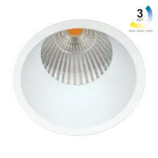 Χωνευτό Φωτιστικό Dart Λευκό Sandy 15W 3CCT 3000-4000-5000K 36° IP44  CRI90 200-320mA Dia75*H100mm