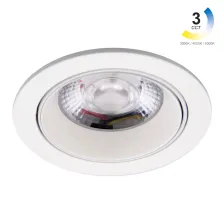 Χωνευτό Κινητό Φωτιστικό Low Λευκό 7W 3CCT 3000-4000-5000K 36° CRI90 150mA 36V d8.5h3.5cm Κoπή7.5cm