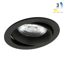 Χωνευτό Κινητό Φωτιστικό Low Μαύρο 7W 3CCT 3000-4000-5000K 36° CRI90 150mA 36V d8.5h3.5cm Κoπή7.5cm