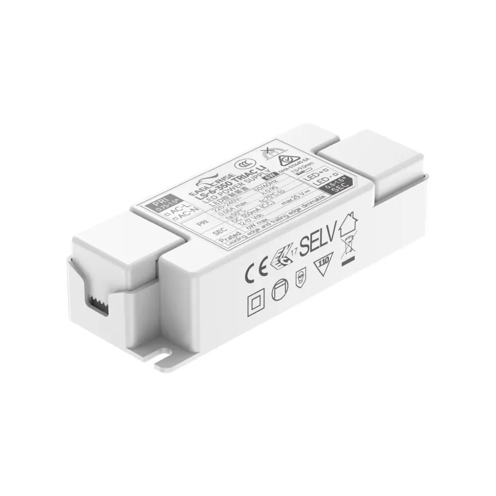 Tροφοδοτικό Triac Dimmable max6.3W 150mA OUT:27-42VDC IN:220-240VAC Eaglerise h100w38d25mm