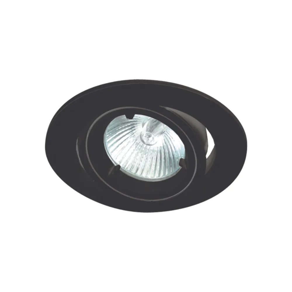 Χωνευτό κινητό φωτιστικό Ray Μαύρο GU10@