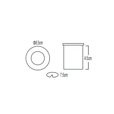 Χωνευτό Φωτιστικό Tria GU10 IP65 Λευκό (Sandy) d8.5cm κοπή 7.5cm