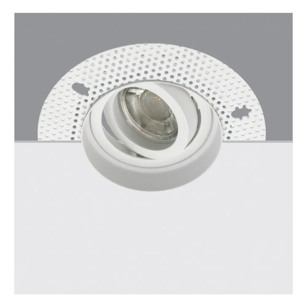 Χωνευτό Μεταλλικό Φωτιστικό Trimless Lord GU10 Λευκό (Sandy)