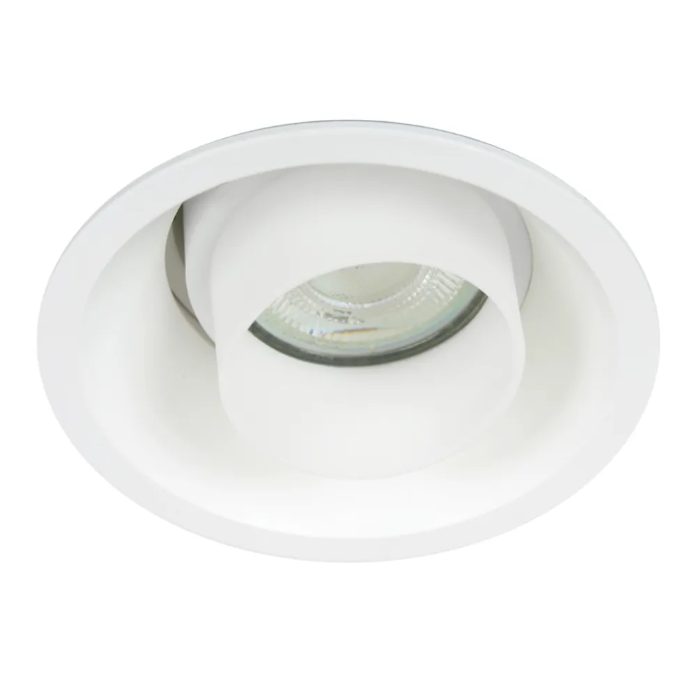 Χωνευτό κινητό φωτιστικό Novo 1 GU10 Λευκό PC Φ93x51mm Seaside Class