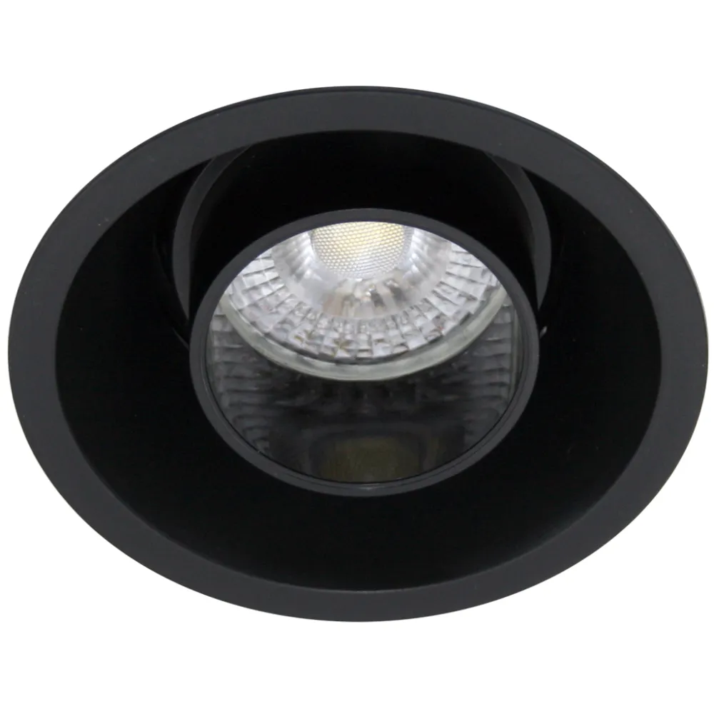 Χωνευτό κινητό φωτιστικό Novo 1 GU10 Μαύρο PC Φ93x51mm Seaside Class