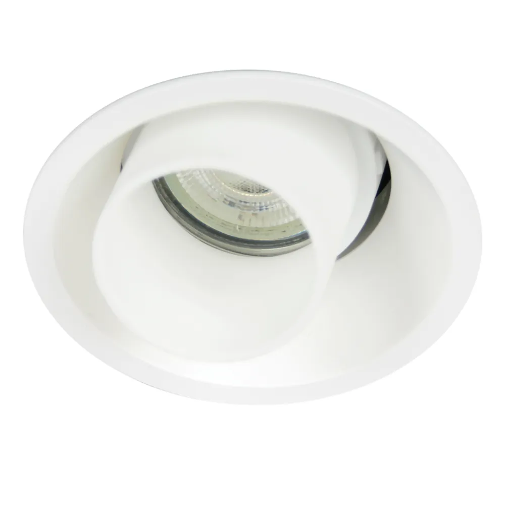 Χωνευτό κινητό φωτιστικό Novo 2 GU10 Λευκό PC Φ93x71mm Seaside Class