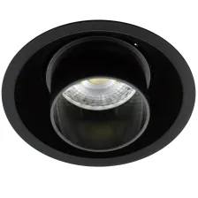 Χωνευτό κινητό φωτιστικό Novo 2 GU10 Μαύρο PC Φ93x71mm Seaside Class