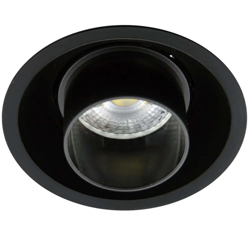 Χωνευτό κινητό φωτιστικό Novo 2 GU10 Μαύρο PC Φ93x71mm Seaside Class