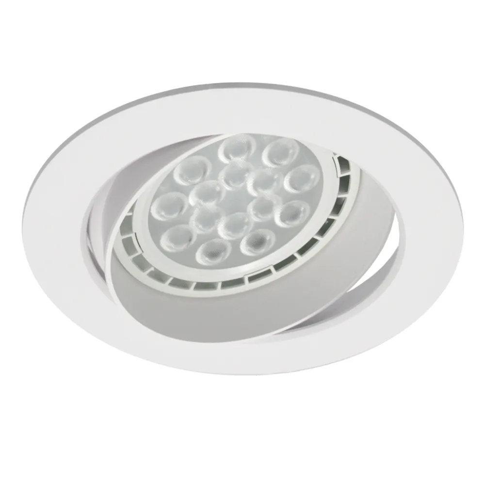 Χωνευτό Κινητό φωτιστικό Syra Λευκό Gu10 QR-111 15W Pc d165h41mm Seaside Class Κοπή 135mm