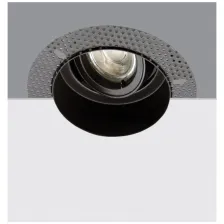 Χωνευτό μεταλλικό φωτιστικό trimless Lord GU10 Μαύρο (Sandy)