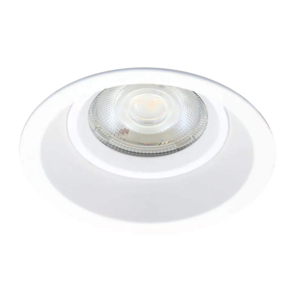 Χωνευτό Φωτιστικό Eko Στρογγυλό Λευκό (Sandy) Gu10 Max 50W d8.5h3.8cm Κοπή 7.5cm