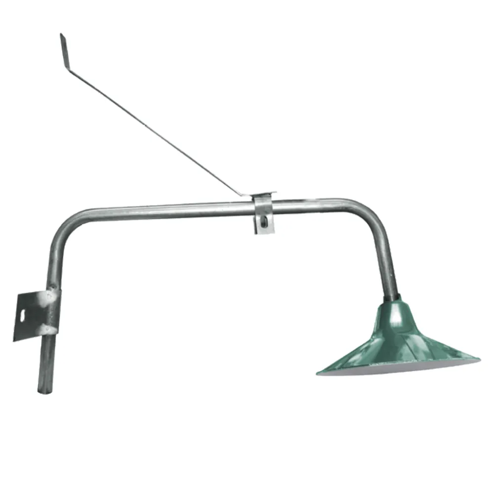 Deh Βαρέως Ε27 Καπέλο Πράσινο & Βραχίονας Γαλβανιζέ @