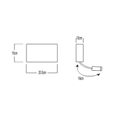 Απλίκα Aria Λευκή 3W LED 3000K 30° & E27 60W A60