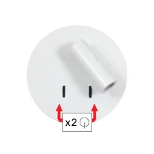 Φωτιστικό Dople Led 2W+8.5W 3000K 30° Λευκό d15cm 230V