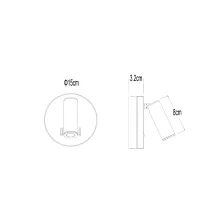 Φωτιστικό Dople Led 2W+8.5W 3000K 30° Λευκό d15cm 230V