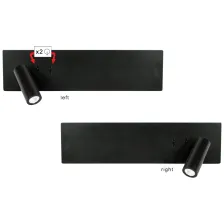 Επίτοιχο φωτιστικό Rido LED 12&3W 3000K 25° Μαύρο (Sandy)