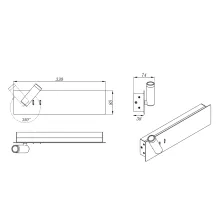 Επίτοιχο φωτιστικό Rido LED 12&3W 3000K 25° Μαύρο (Sandy)