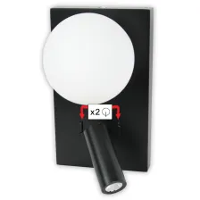 Επίτοιχο φωτιστικό Polo G9 10W& Led 3W 3000K 25° Μαύρο (Sandy)@@