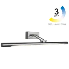 Φωτιστικό LedCanvas 3CCT 8W 3000/4000/5000K Nickel Mat 495x185x55mm 180-260VAC IP20