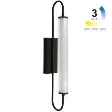 Φωτιστικό Led Liza 3CCT 12W 3000/4000/5000K Μαύρο Sandy IP44 60x8x15cm 100-277VAC
