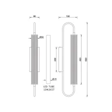 Φωτιστικό Led Liza 3CCT 12W 3000/4000/5000K Χρυσό Ματ IP44 (60*8*15cm) 100-277VAC