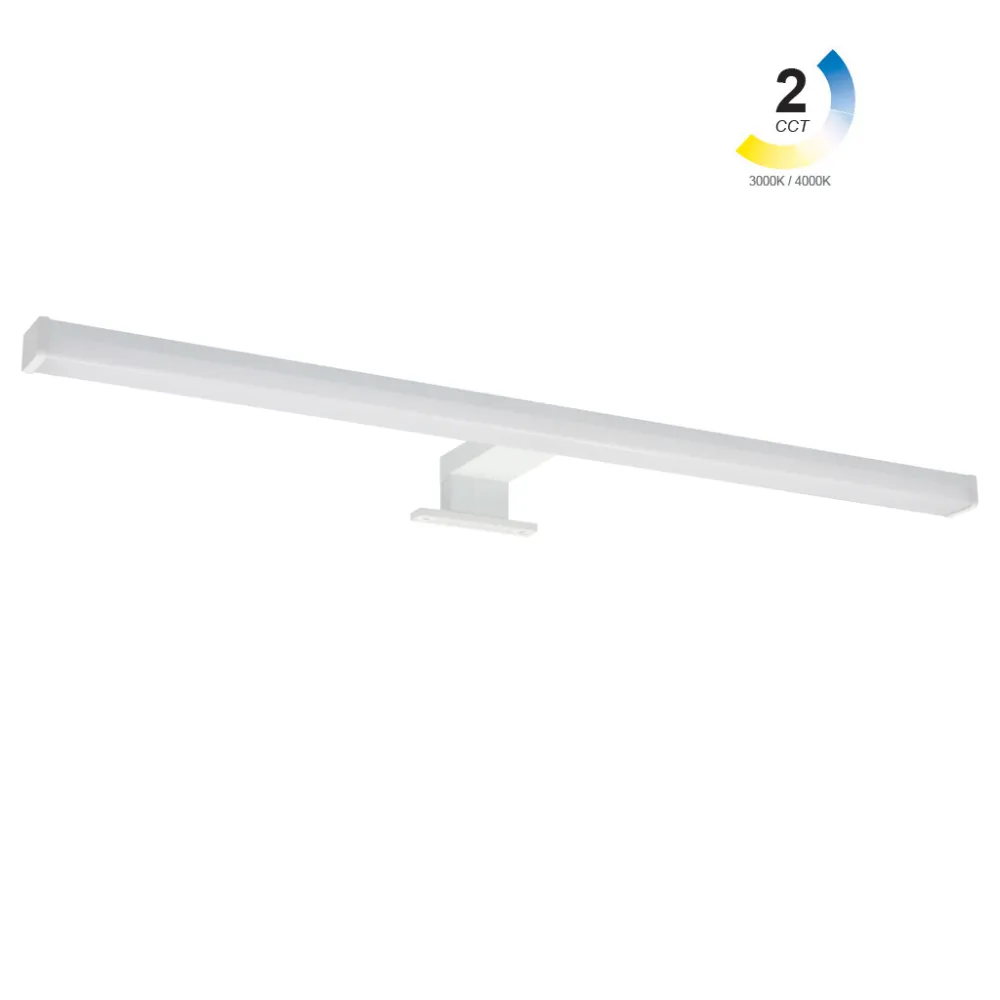 Επίτοιχο Φωτιστικό Contra Led 10W 2CCT Change 3000-4000K Λευκό (Sandy) IP44 l60d12.1w4.3cm,2 Βάσεις