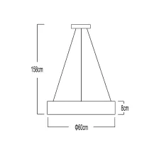Φωτιστικό Tech 2 Led 76W 3CCT 3000-4000-5000 Μαύρο (Sandy) Phase Dim Φ600xΗ80 5 Έτη Εγγύηση