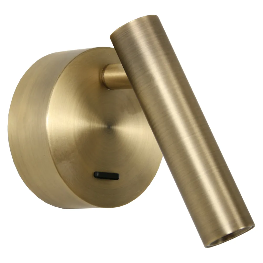 Φωτιστικό Vera Led 3W 3000K 25° Brass l11d2.5cm με Βάση d8w3cm,με Διακόπτη,220-240VAC