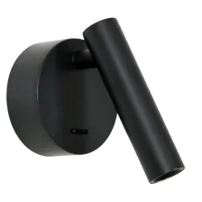 Φωτιστικό Vera Led 3W 3000K 25° Μαύρο(Sandy) l11d2.5cm με Βάση d8w3cm,με Διακόπτη,220-240VAC