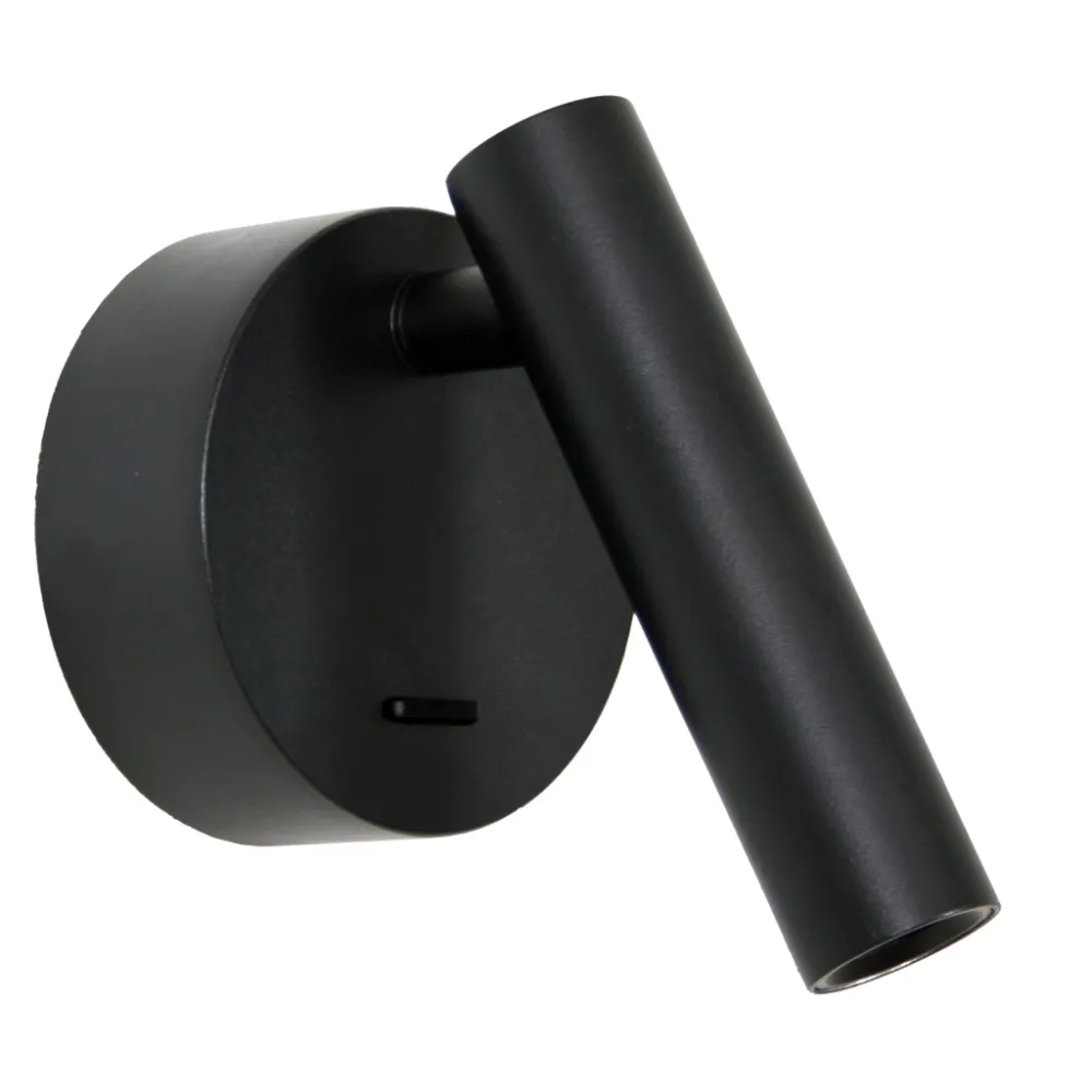 Φωτιστικό Vera Led 3W 3000K 25° Μαύρο(Sandy) l11d2.5cm με Βάση d8w3cm,με Διακόπτη,220-240VAC