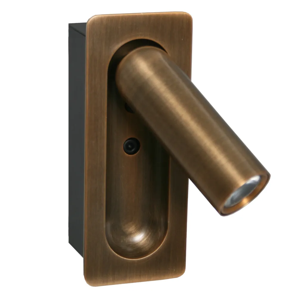 Χωνευτό Φωτιστικό Rila 3W 3000K 30° Brushed Bronze CRI90 Με Διακόπτη h11.3w4.5d4.5cm 230V