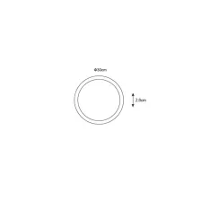 Φωτιστικό Οροφής Peru Led 18W IP54 3CCT 3000-4000-6000 Λευκό d30xh2.8cm 3Έτη Εγγύηση 180-264Volt,TUV