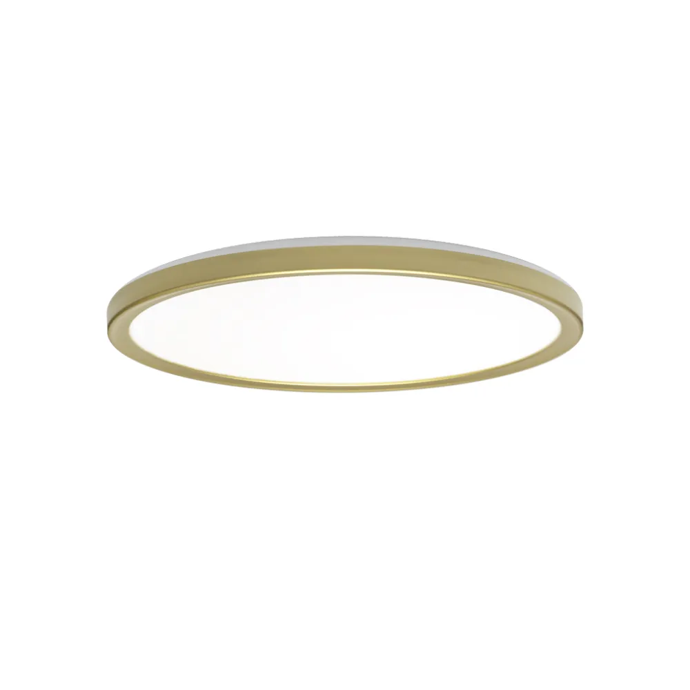 Φωτιστικό Οροφής Peru Led 18W IP54 3CCT 3000-4000-6000 Χρυσό d30xh2.8cm 3Έτη Εγγύηση 180-264Volt,TUV