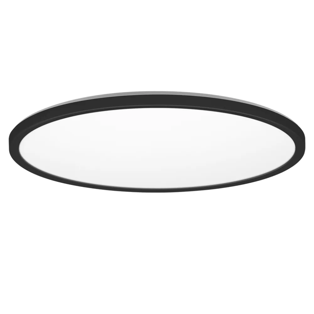 Φωτιστικό Οροφής Peru Led 24W IP54 3CCT 3000-4000-6000 Μαύρο d42xh2.8cm 3Έτη Εγγύηση 180-264Volt,TUV