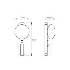Επίτοιχο φωτιστικό Polo New G9 10W& Led 3W 3000K 25° Μαύρο (Sandy) l34w15d10.7cm 230V Gla&Alu