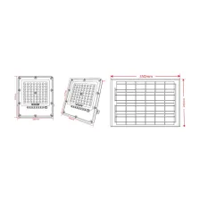 Ηλιακός προβολέας Ανθρακί Led Band 30W 3000K 5m Καλώδιο 8W Panel 6Ah Μπαταρία 1170lm h21.7d18d4.2cm
