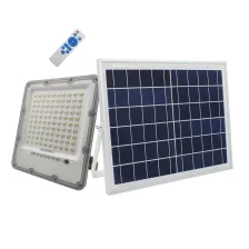 Ηλιακός προβολέας Ανθρακί Led Band 50W 6000K 5m Καλώδιο 12W Panel 9AhΜπαταρία 2300lmh24.5d20.4d4.2cm