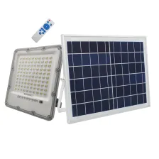 Ηλιακός προβολέας Ανθρακί Led Band 50W 3000K 5m Καλώδιο 12W Panel 9AhΜπαταρία 2300lmh24.5d20.4d4.2cm