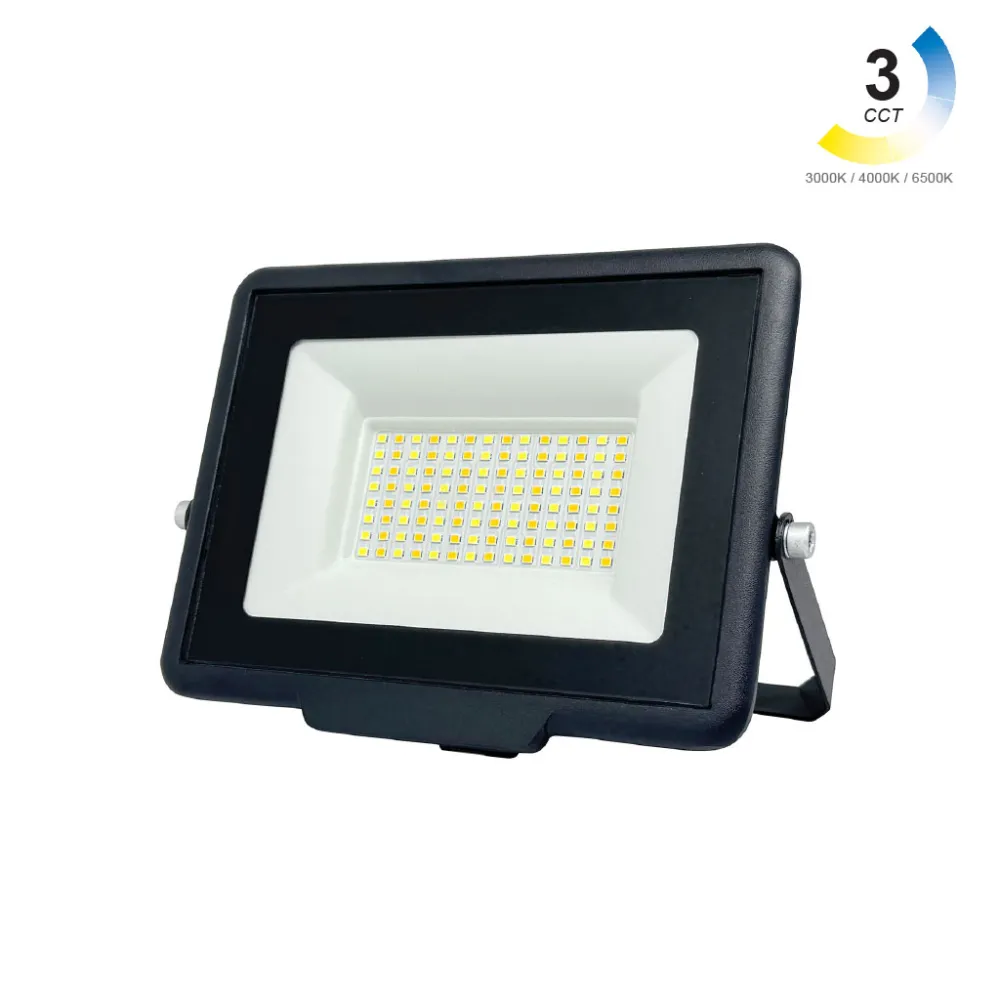 Προβολέας  Band  Led 50W 3CCT 3000-4000-6000K IP65 Μαύρος 230V h14.6w18.8d3.1cm